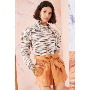 Ulla Johnson Alpaca Matilde Turtleneck Cardigan in Tapir